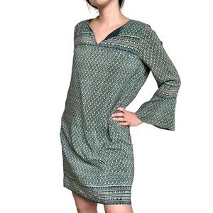 Madewell Starland Silk Bell-Sleeve Smock Dress‎ Bandana Boho Floral Women XS